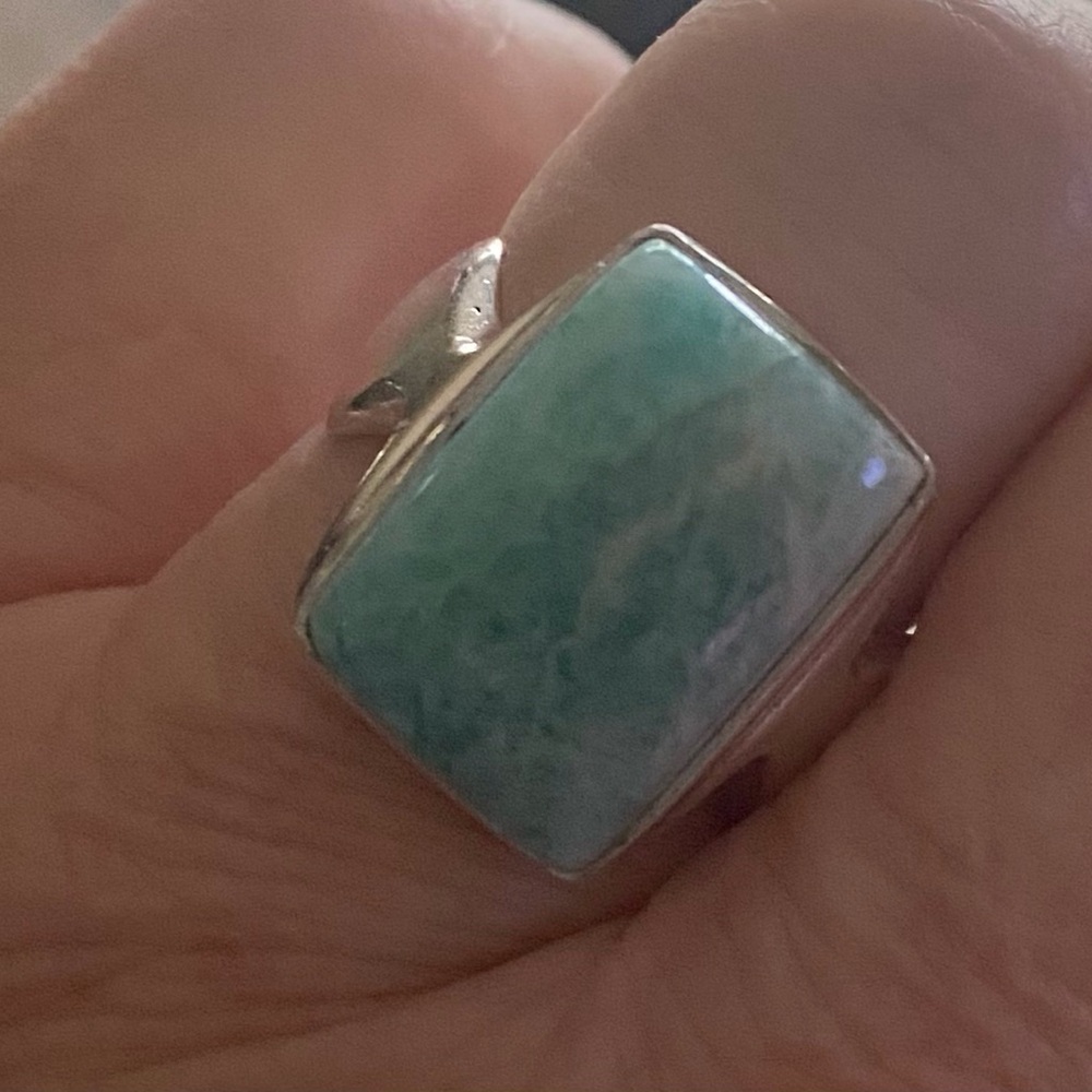 Amazonite Ring set in 925 Sterling Silver (size 9) - Picture 5 of 7